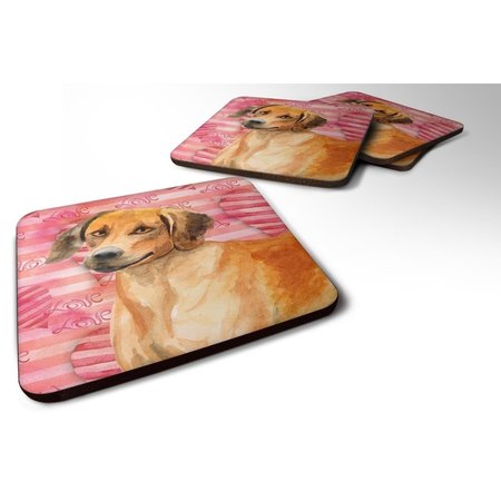 CAROLINES TREASURES Rhodesian Ridgeback Love Foam Coaster - Set of 4 BB9763FC